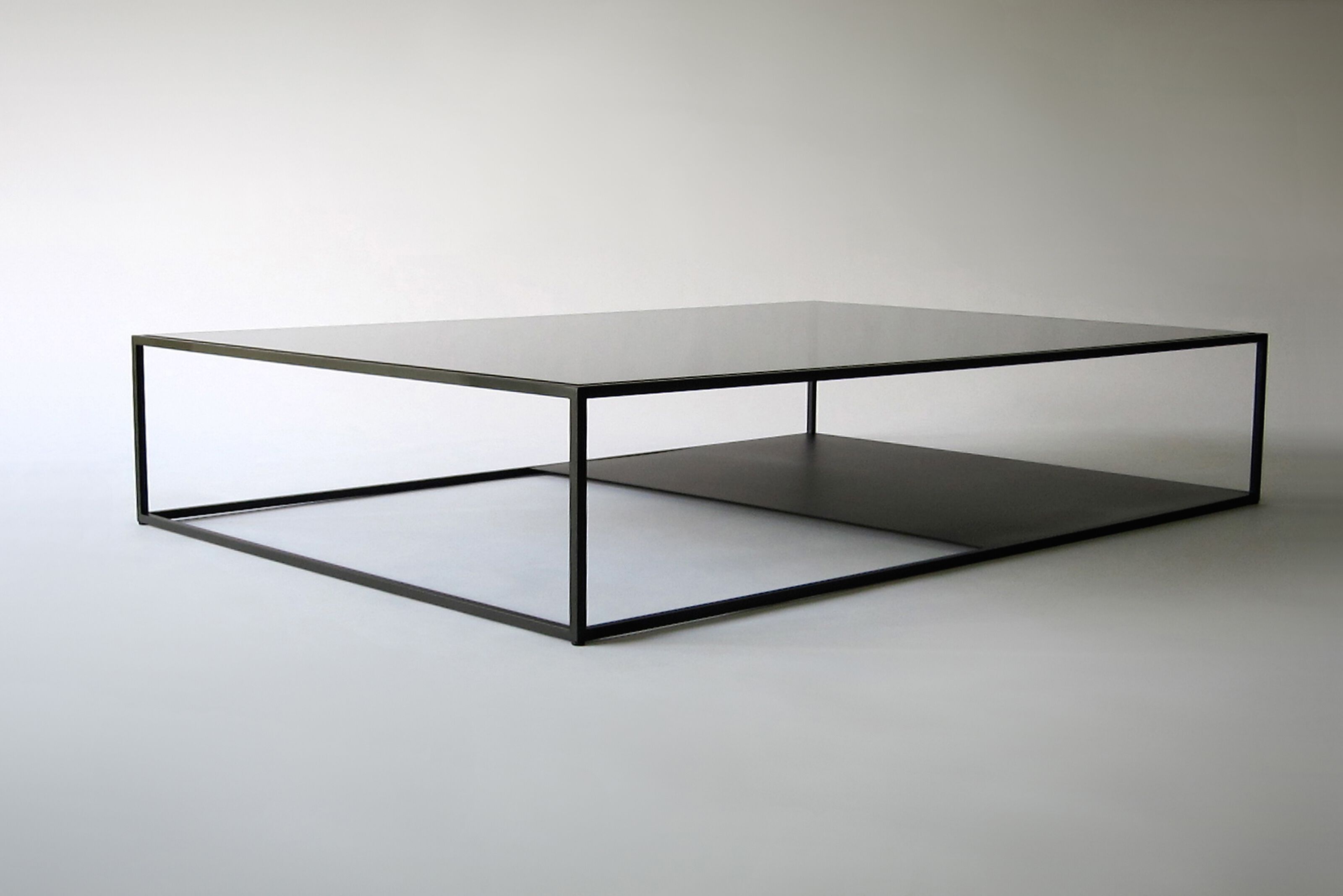 Низкий прямоугольный журнальный столик из стали и стекла Phase Design Half &amp ARCH-00150427 - Вид №5