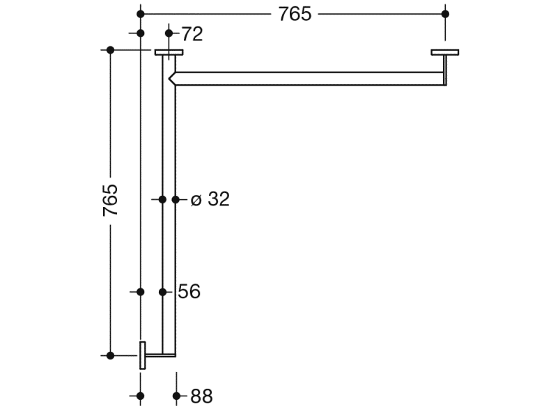 900.35.101XA душ, поручни для ванны HEWI Greifen  - Вид №1