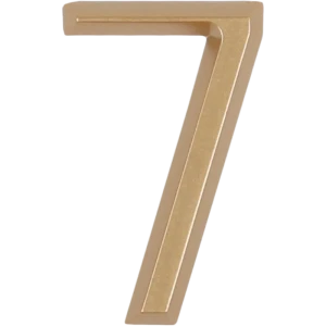 Цифра «7» Larvij самоклеящаяся 60x37 мм пластик цвет матовое золото