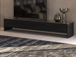 Деревянная консоль с мраморной столешницей