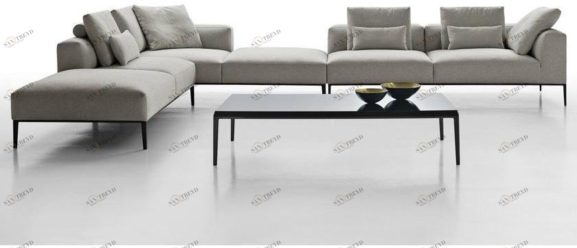 B&B Italia Модульный угловой диван из ткани Michel sun-id-1373476