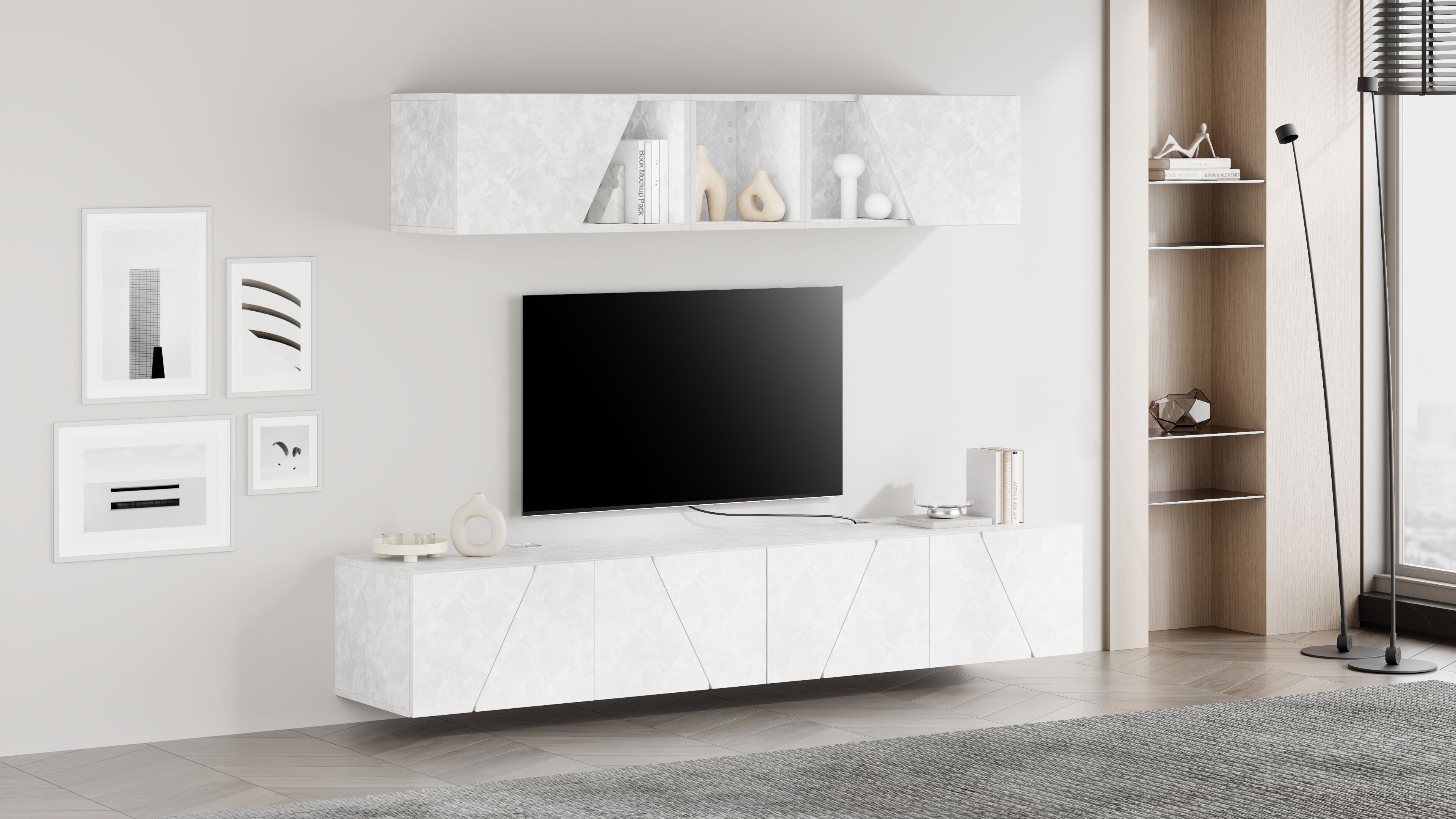 Модульная стена установила оборудованную стену в меламинированном Mobili Fiver EMMA ARCH-00091039 - Вид №44