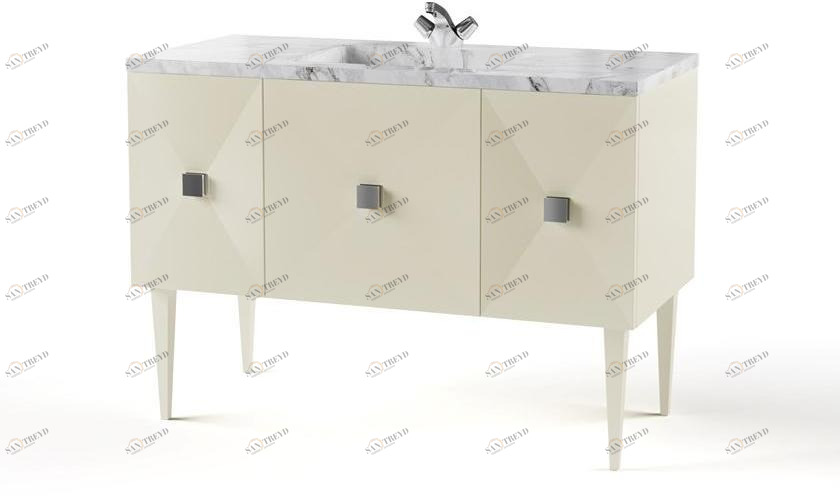 DWFI Отдельная лакированная тумба под умывальник с дверцами  00002198 