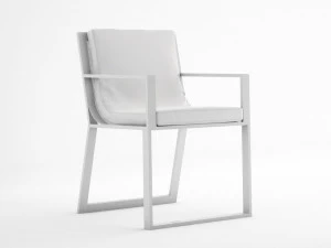 GANDIABLASCO Стул с основанием из термолакированного алюминия с подлокотниками Blau