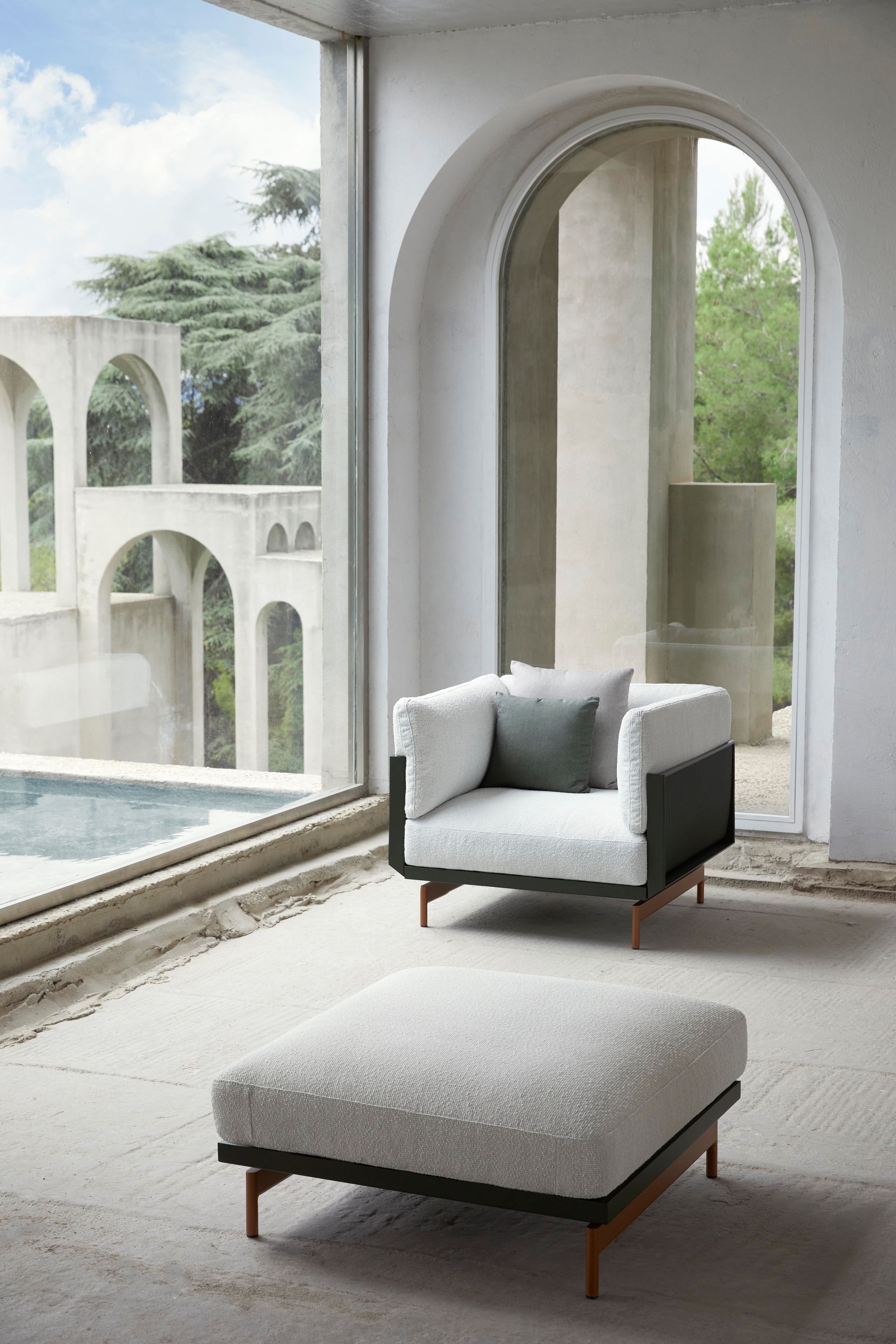 Садовый стул из ткани и алюминия с термокрытием GANDIABLASCO Onde ARCH-00136154 - Вид №55