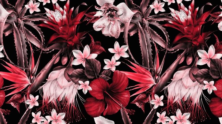 Baboon Моющиеся обои с цветочными мотивами Pattern sun-id-1374713 - Вид №1