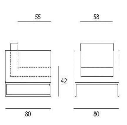 Кресло для саней с подлокотниками Quinti Sedute ARCH-00151915 - Вид №3