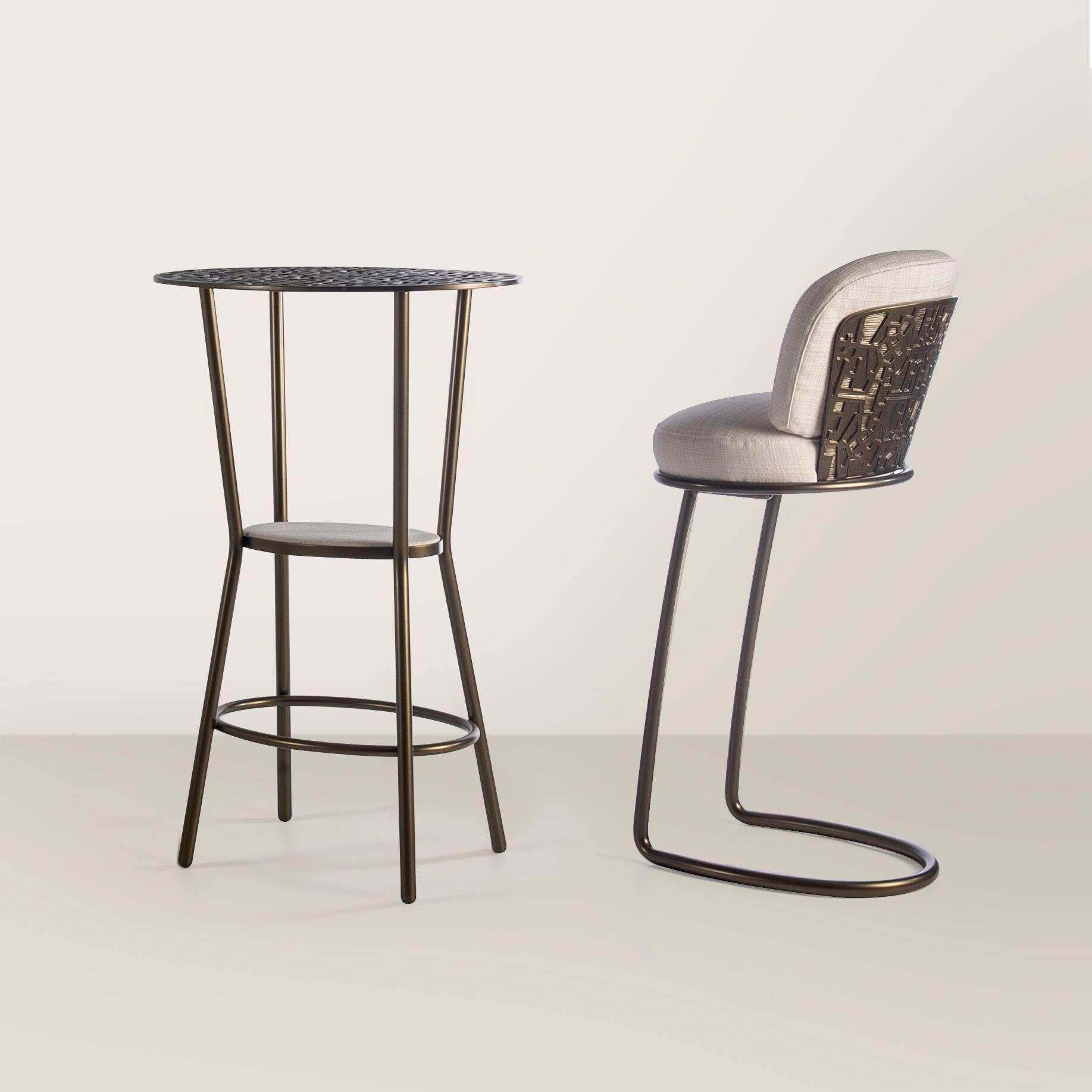 Высокий стол из стали и алюминия Galbiati Exclusive Interiors ARCH-00068670 - Вид №2