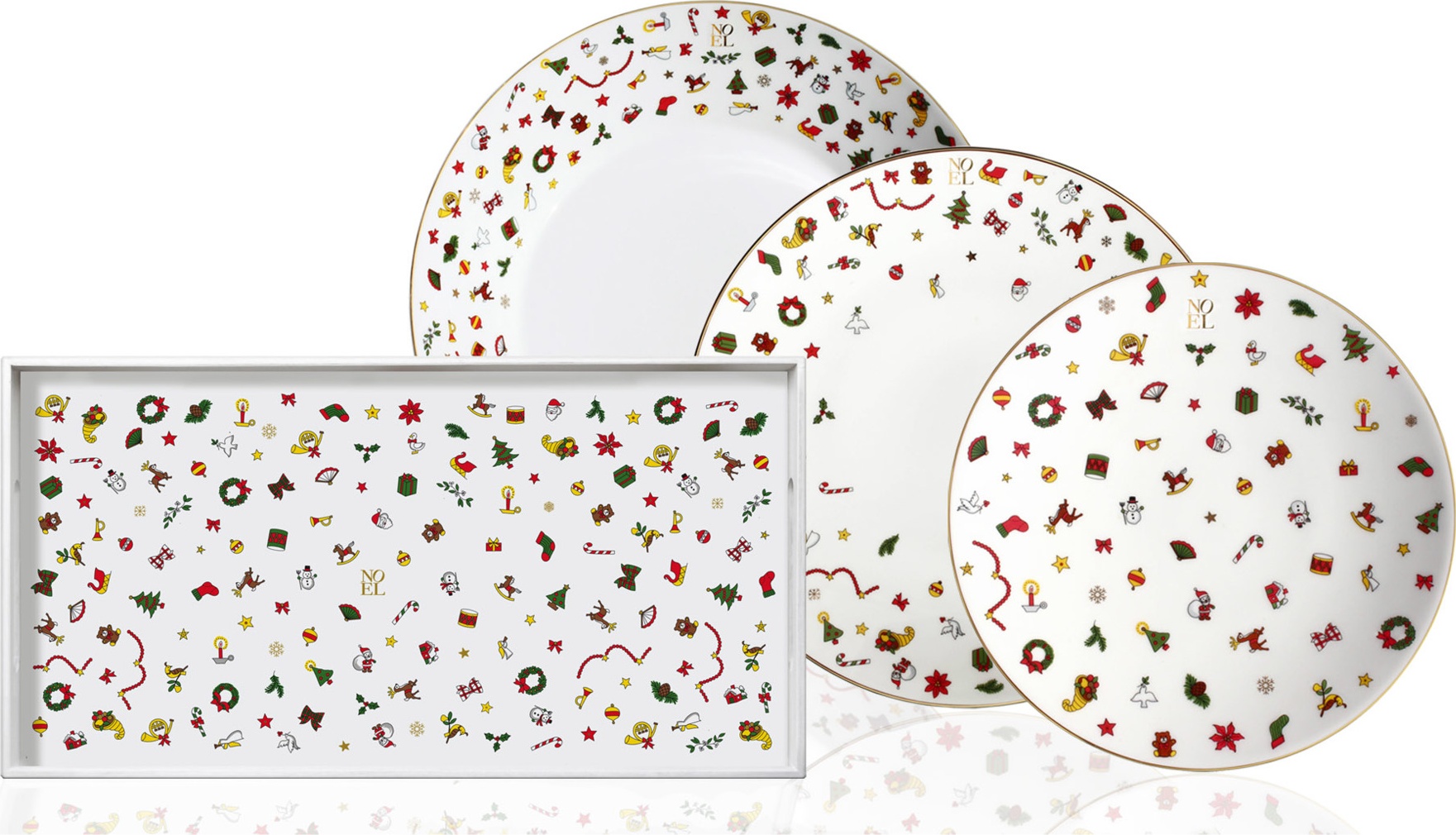 10668233 Taitu Сервиз столовый Taitu "Новый год" на 6 персон 14 предметов Фарфор 