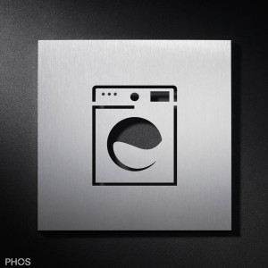 PS5701 Знак пиктограммы туалет и туалет, 16 х 16 см PHOS