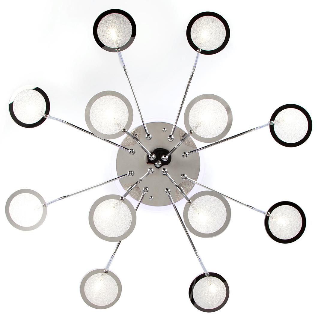 Потолочная люстра Eurosvet Spider 80109/12 хром/синий+фиолетовый EUROSVET ДИЗАЙНЕРСКИЕ, SPIDER 184083 Хром  - Вид №3