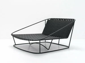 arflex Садовая кровать из окрашенной стали и эластичных ремней Cloud
