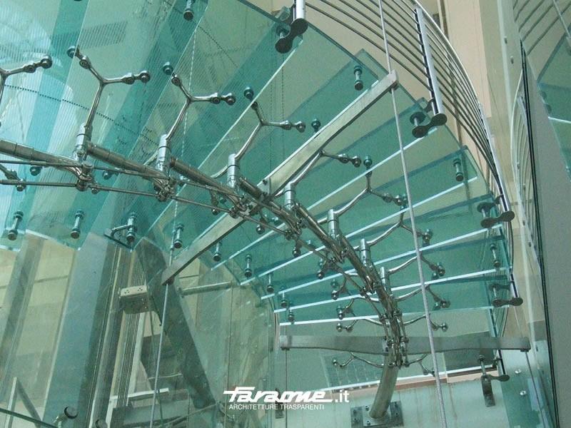 FARAONE Винтовая лестница из нержавеющей стали и стекла sun-id-1435490 - Вид №6