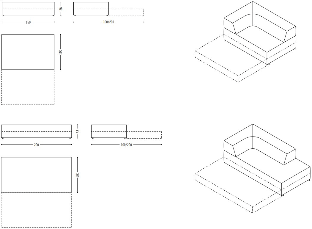 COR Диван-трансформер из ткани Trio sun-id-1386087 - Вид №7
