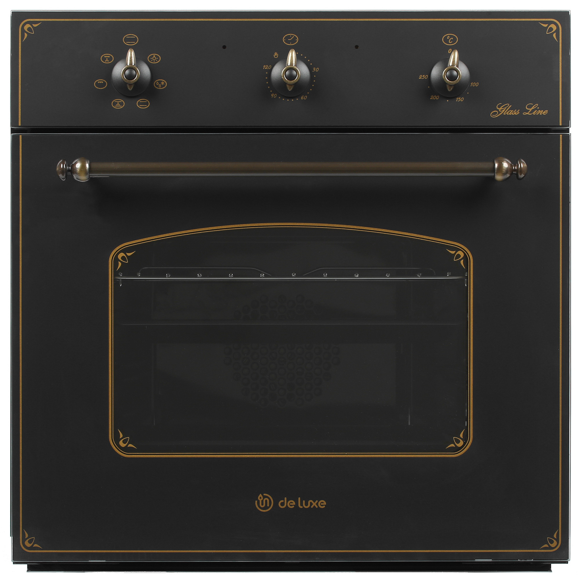 8121972 Электрический духовой шкаф De Luxe 6006.03эшв-062 черный STDN-0007916