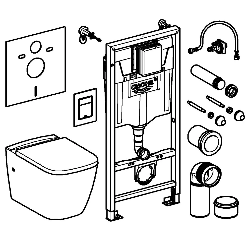 Комплект инсталляция и унитаз Grohe Сет Clova Ceramic 86608495 STLM-2165003 - Вид №2