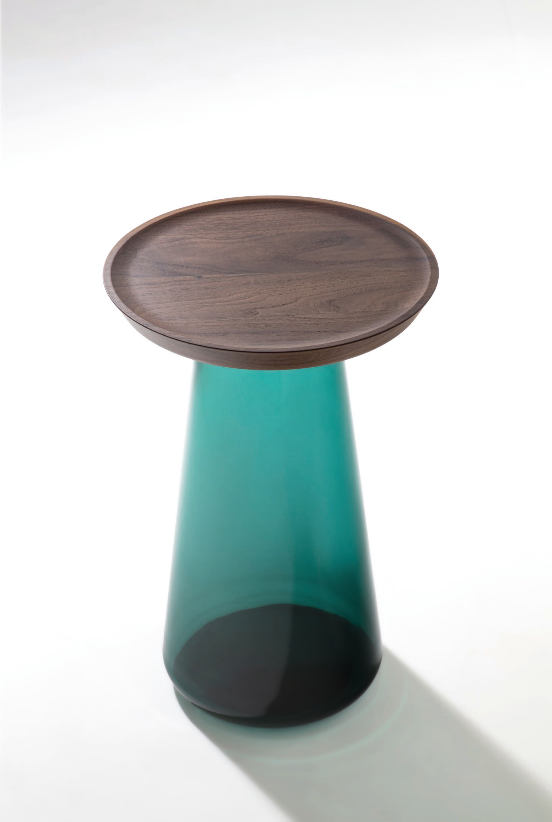 Высокий журнальный столик из дутого стекла и ореха Porada двадцать четыре ARCH-00019210 - Вид №2