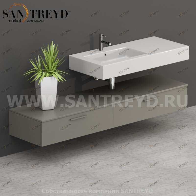 T19052CC2 Столешницы для использования в сочетании с тумбами и открытыми тумбами 190 см серая Globo ARREDO WOOD Италия Ceramica Globo