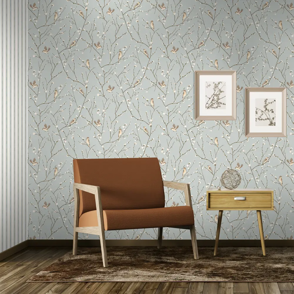 Обои флизелиновые Euro Decor Julie зелёные 1.06 м 7007-04 82377950 STLM-2083077 - Вид №3