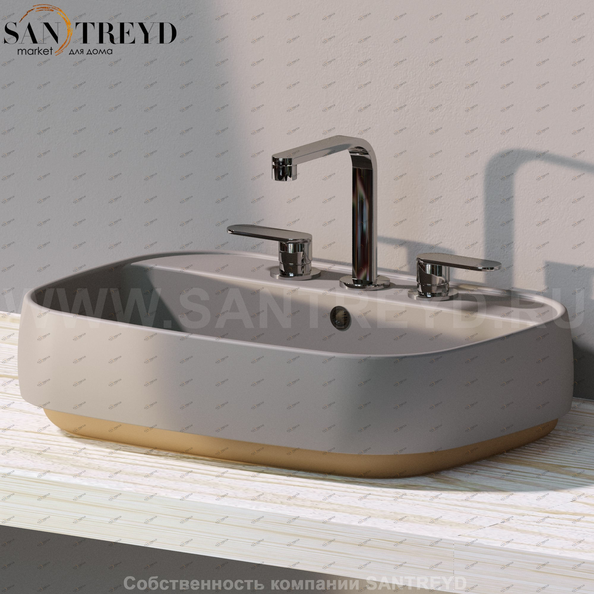 FG64L10199004 Накладная раковина на столешницу  прямоугольная Ceramica Flaminia Flag