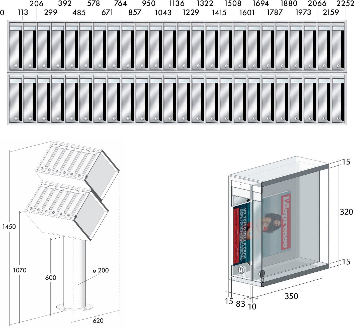 RAVASI Самонесущий почтовый ящик Interni sun-id-1369293 - Вид №5