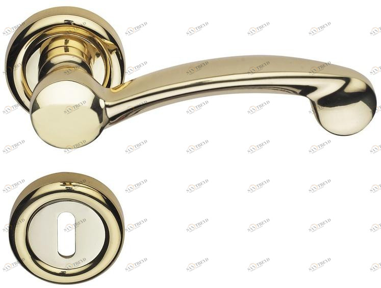 LINEA CALI' Классическая латунная ручка на розетке с замком Nota sun-id-1347968