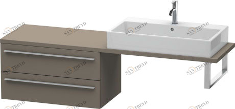 XL542909090 Шкафчик для компактной консоли X-Large #XL5429 800 x 478 мм Фланелево-серый шелковисто-матовый лак Duravit
