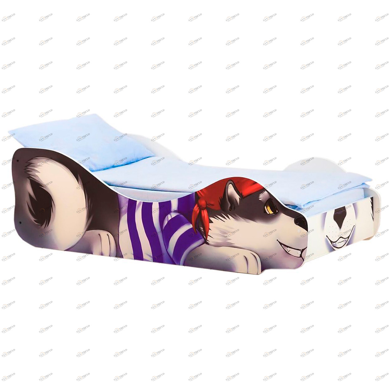 Детская кровать "Волчонок Пират" БЕЛЬМАРКО  326785 Фиолетовый;серый Santreyd 