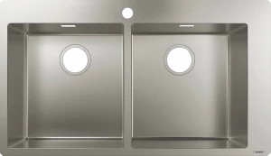 Овальная мойка из нержавеющей стали "Сталь Хромированная" Hansgrohe 43303800