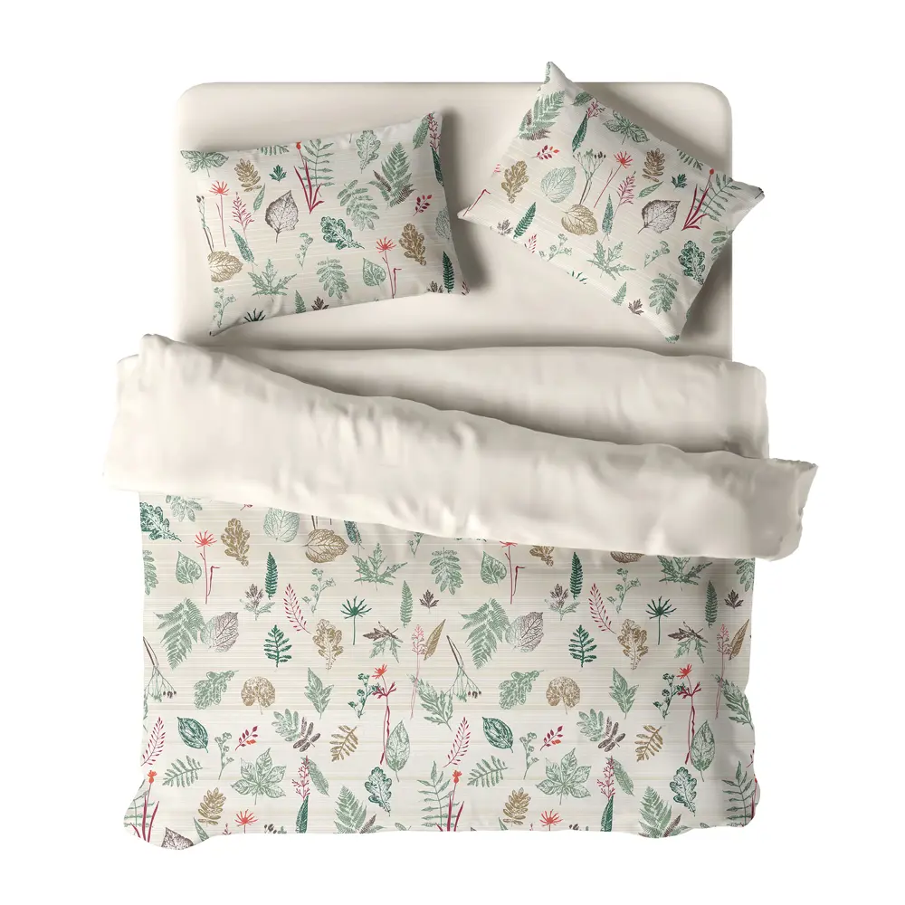 Комплект постельного белья Волшебная ночь Эко Herbarium 2-спальный бежевый 89438378 STLM-1584300