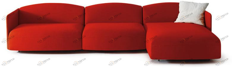 arflex Модульный тканевый диван с шезлонгом sun-id-1407788