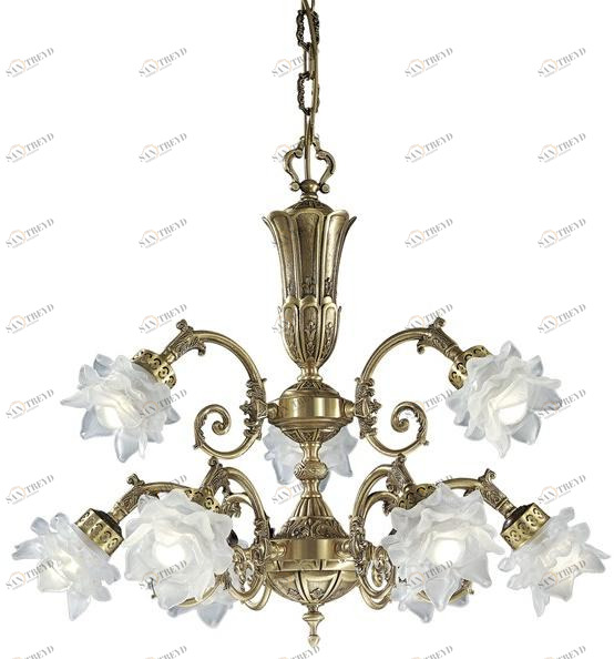 Possoni Illuminazione Люстра из атласной латуни с очками Michela 15/6+3