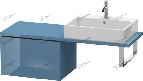LC582304747 L-Cube Шкафчик для компактной консоли Каменно-синий глянцевый лак Duravit