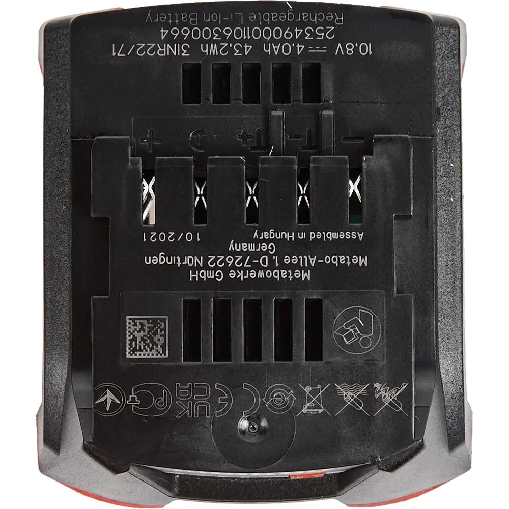 Аккумулятор Metabo 625349000, 12 В Li-ion 4 Ач 88110004 STLM-2018633  - Вид №1