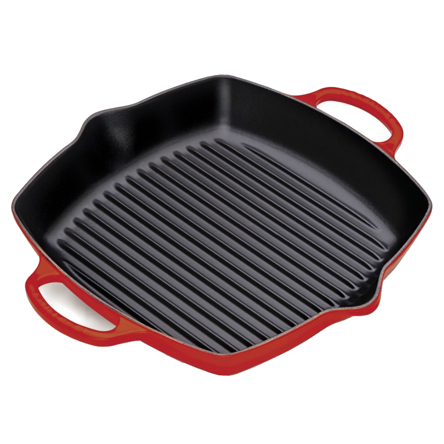 Сковорода-гриль чугунная Le Creuset, квадратная, 30 см, вишневая 20200300600422 - Вид №3