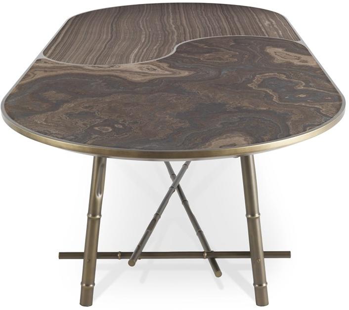 ETRO Home Interiors Овальный стол для гостиной из мрамора эрамоза  E.dal.124.a  - Вид №3