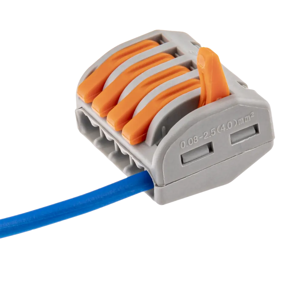 84746780 Клеммы соединительные монтажные с рычажком Duwi СМК 222-415 5-проводные 4мм² серые 50шт 26659 4 STLM-1113748  - Вид №10