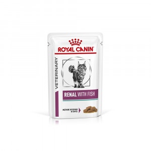 Т0040066 Корм для кошек Vet Diet Renal при почечной недостаточности рыба пауч 85г ROYAL CANIN