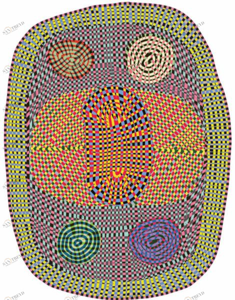 moooi Ковер из круглой ткани с рисунком Signatures sun-id-1370380