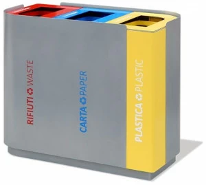 DIMCAR Контейнер для мусора из оцинкованной стали для раздельного сбора мусора  G456