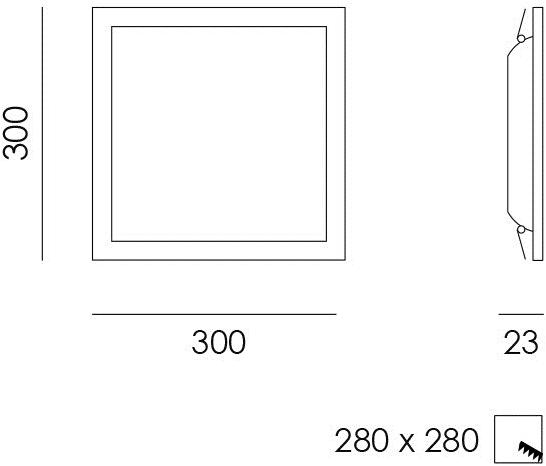 NEXO LUCE Квадратный встраиваемый светодиодный точечный светильник Inlux recessed 5176 - Вид №1