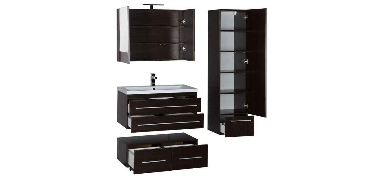 Комплект мебели Aquanet Нота 90 венге (камерино) 00161271 - Вид №2