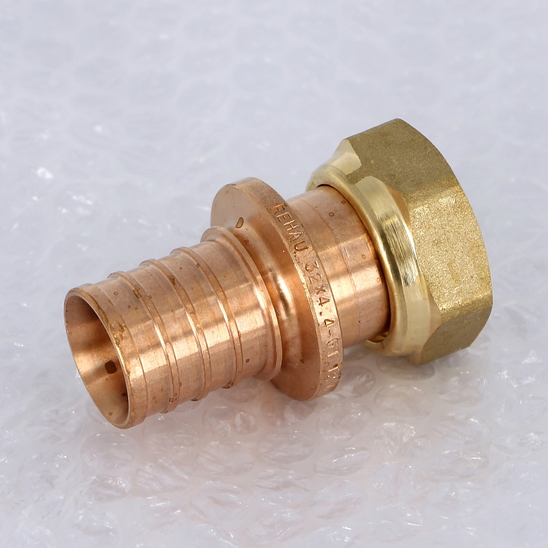 Муфта надвижная В бронза REHAU 32х1" RX бронза с накидной гайкой 456341 - Вид №1