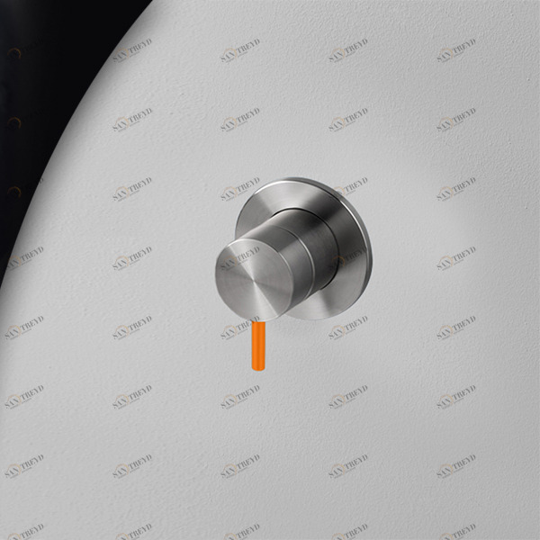 Смеситель для душа сталь матовая с оранжевой ручкой Toki Radomonte TKI8SCIL24