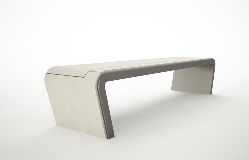 Manufatti Viscio Реконструированная каменная скамья без спинки Dust Cc005 - Вид №1