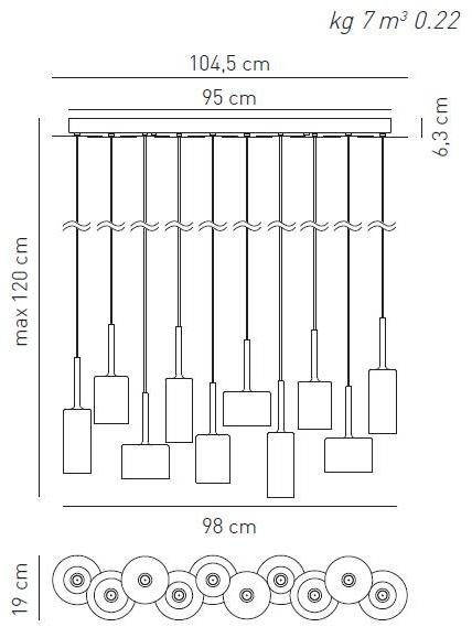 AXOLIGHT Подвесной светильник прямого света из цветного стекла Spillray sun-id-1514267 - Вид №1
