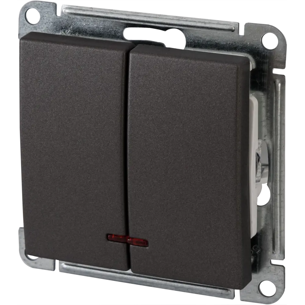 Выключатель SYSTEME ELECTRIC W59 Deco двухклавишный с подсветкой графит 82797994 STLM-0036024 - Вид №1