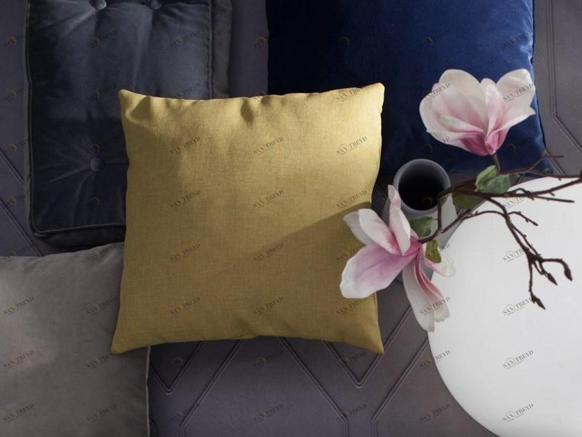 Tonin Casa Однотонная квадратная подушка из ткани sun-id-1397135