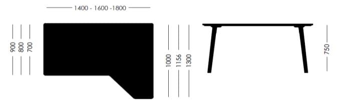 Деревянный рабочий угловой стол Sellex Fly ARCH-00135286 - Вид №2