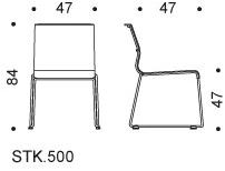 ICF Штабелируемый сетчатый стул на санках с подлокотниками Stick chair sun-id-1459481 - Вид №2